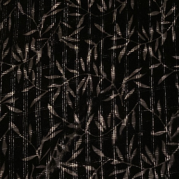 NWOT - Black Velvet Pashmina Shawl Silver Thread Embossed Bamboo Floral … - Picture 12 of 16